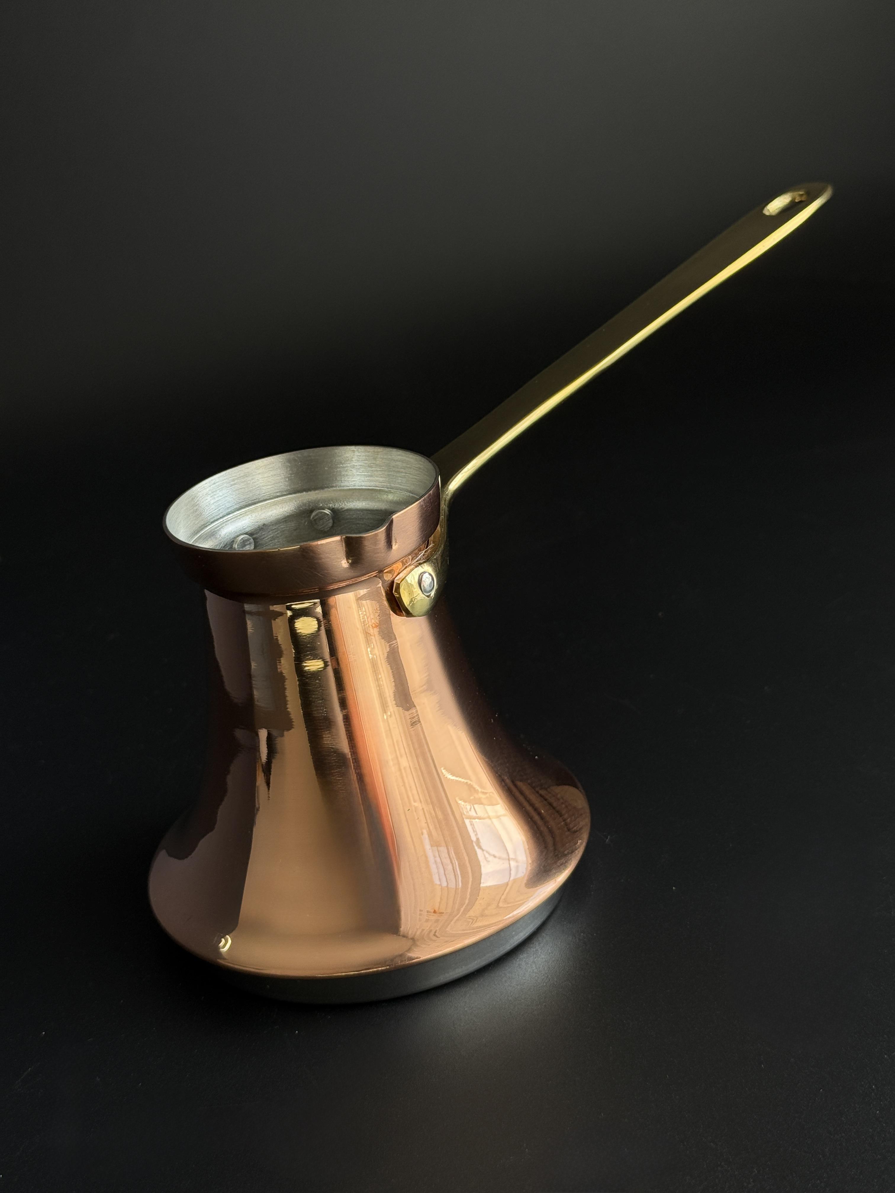 Турка для кофе медная Индукция TF19 классическая ZH 290 мл - фото 4 Турка для кофе медная Индукция TF19 классическая ZH 290 мл - фото 4