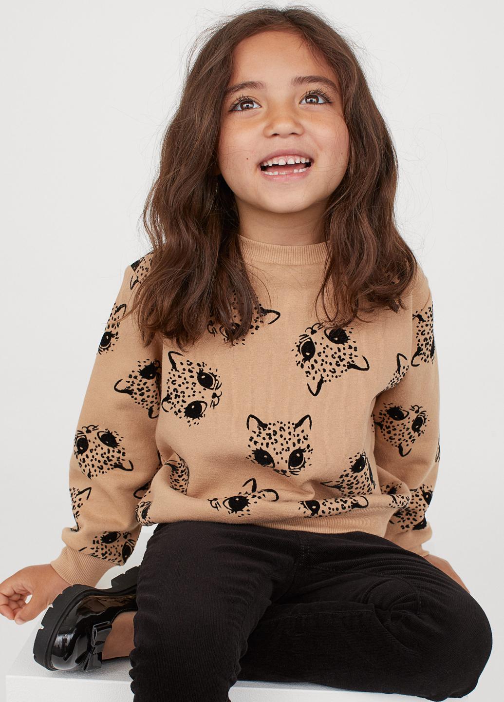 Свитшот H&M 110-116 см Бежевый  (870517b42)