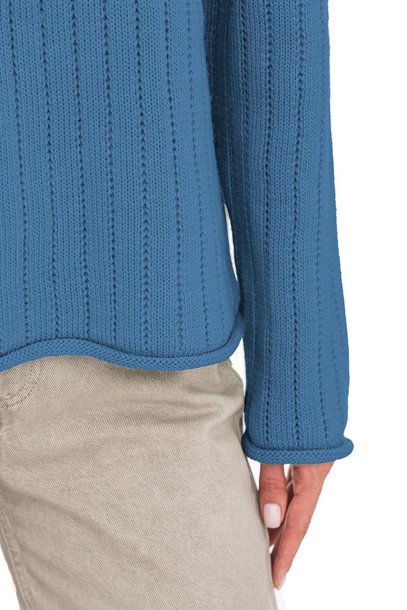 Джемпер с воротником-стойкой  SVTR р. 50-52 Джинсовый (557) - фото 7