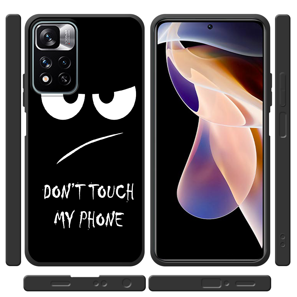 Чохол BoxFace Xiaomi Redmi Note 11 Pro Plus 5G Don't Touch my Phone Чорний силікон (44441-up535-44442) - фото 2