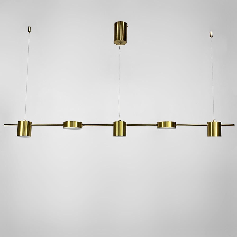 Люстра удлиненная LED LUMINA LUX Латунь (MJ 117/5 AB)