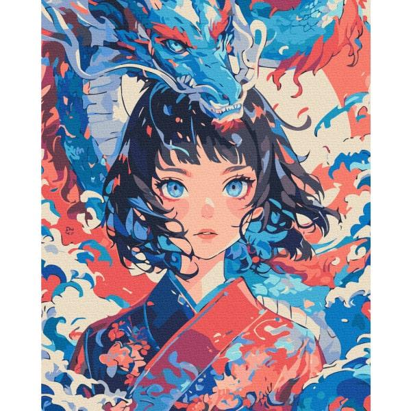 Картина по номерам Brushme BS54078 Девушка ставшая драконом холст на подрамнике 40х50 см (2275878423)