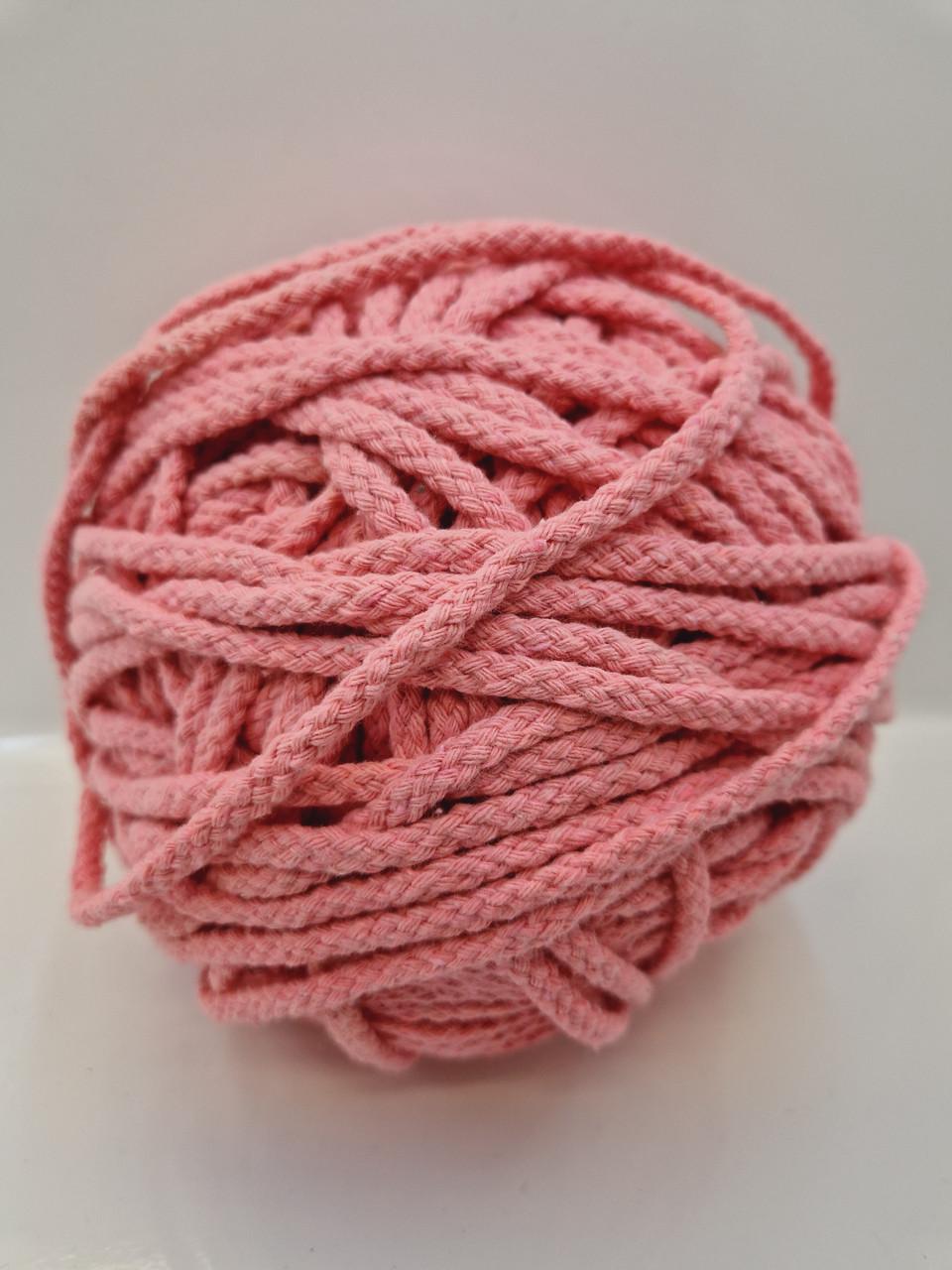 Шнур хлопчатобумажный 5 мм Розовый (2222592422)