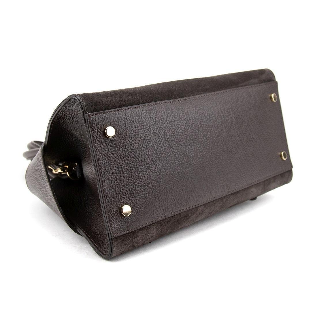 Женская сумка классическая замшевая Firenze Italy F-IT-7688-1DB-S Шоколадный (2768688446) - фото 7