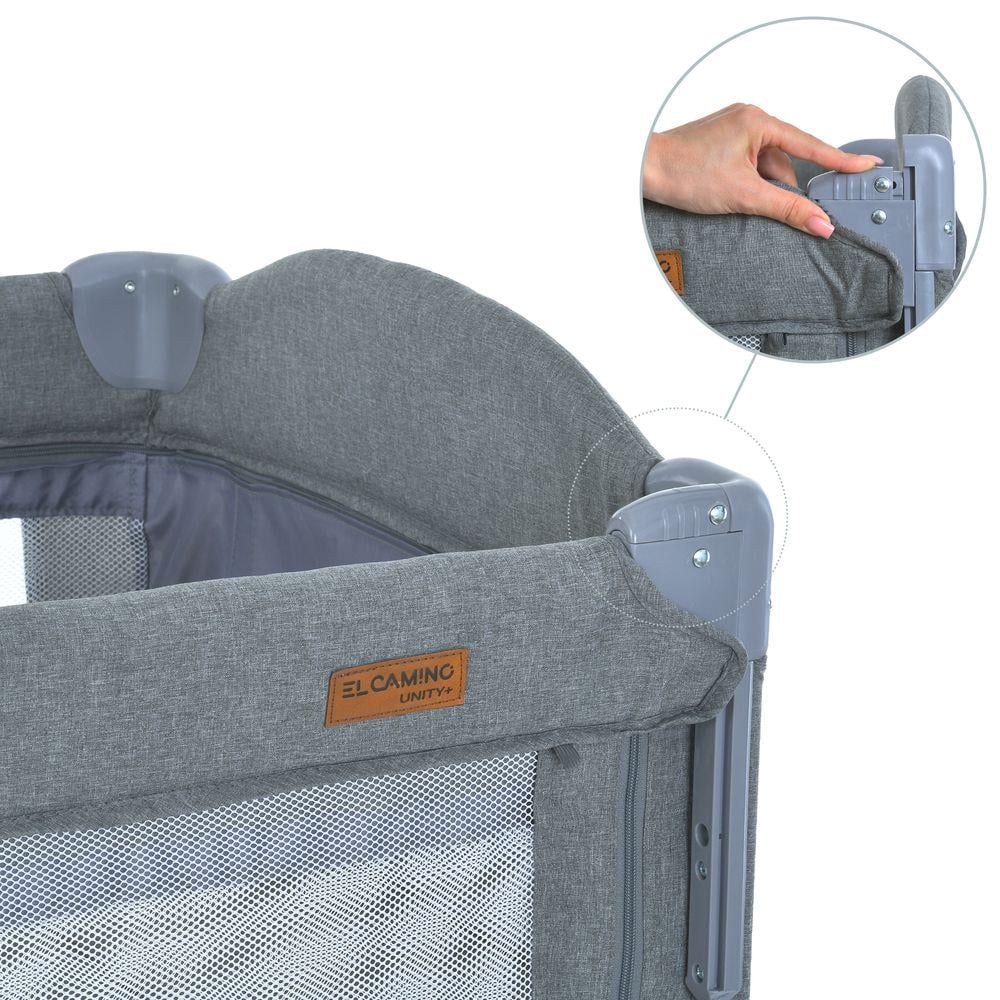 Манеж для младенцев ME 1098 UNITY+ 2 уровня/чехол/пеленатор/кольца/карман Gray (27352782) - фото 4 Манеж для младенцев ME 1098 UNITY+ 2 уровня/чехол/пеленатор/кольца/карман Gray (27352782) - фото 4