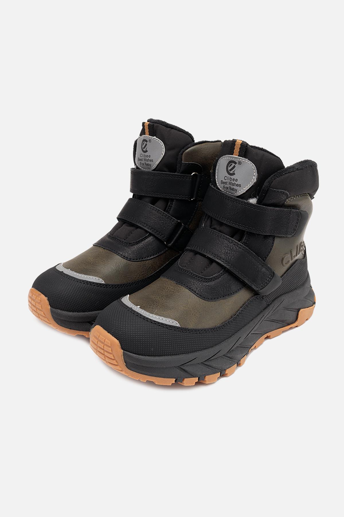 Ботинки детские зимние ЦБ-00261219 для мальчика р. 34 Хаки (29086136) - фото 3