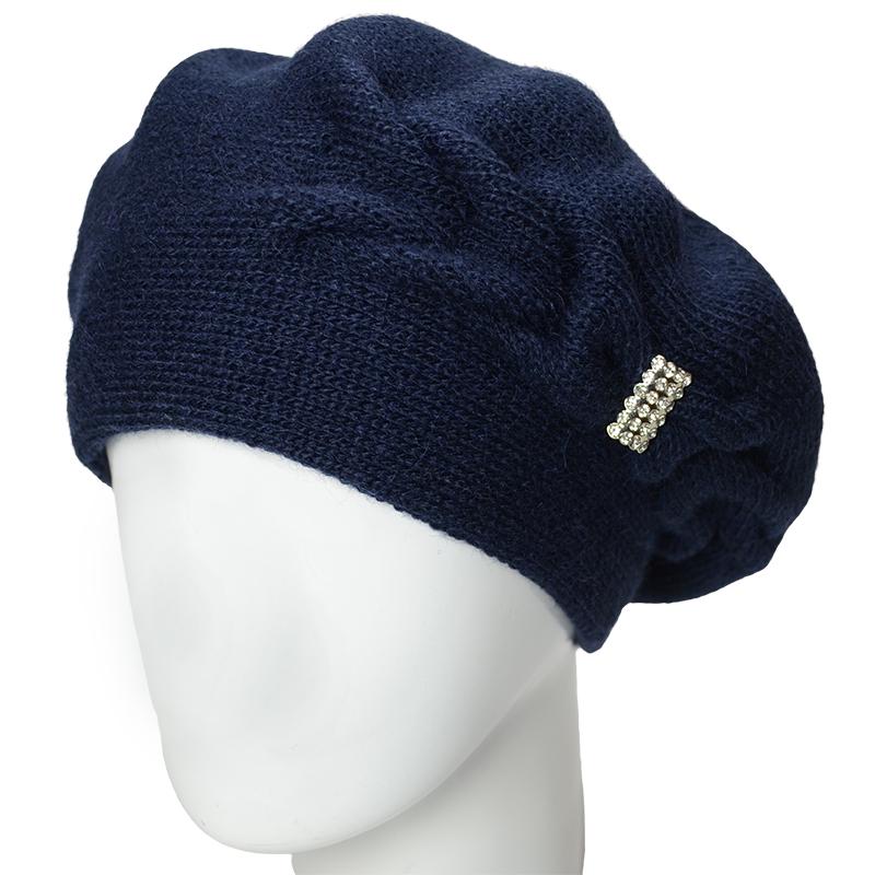 Берет женский Lirus Камея двойной зимний Синий (164102)