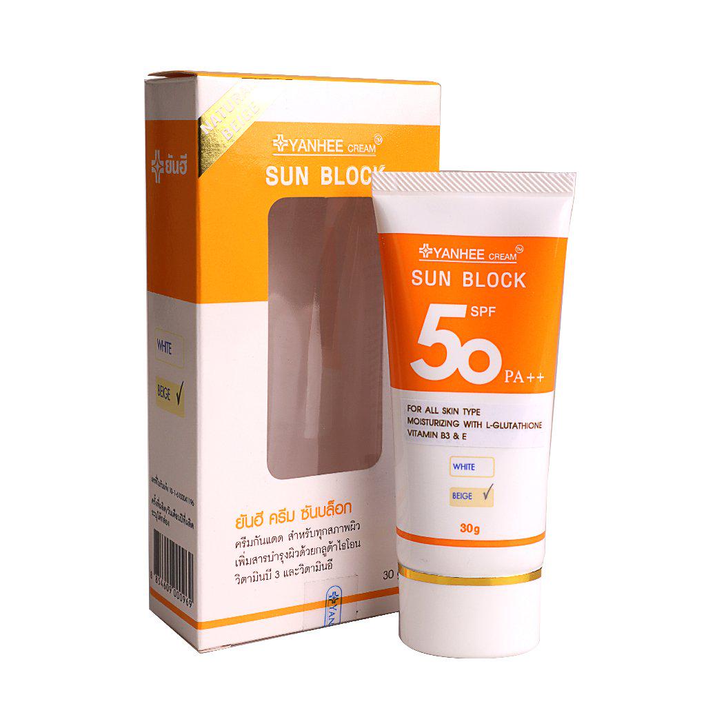 Сонцезахисний крем Yanhee Beige SPF для обличчя 50 PA ++ 30 гр