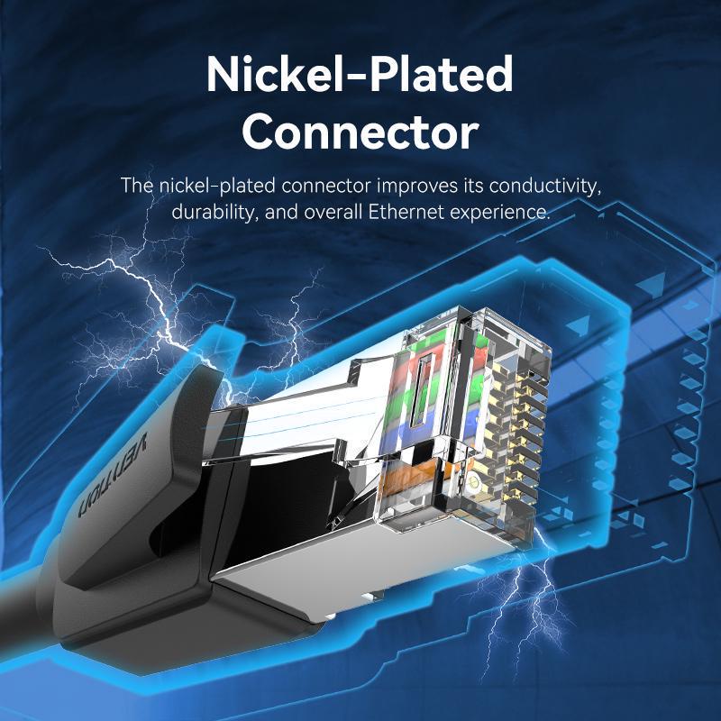 Интернет-кабель Vention Cat.8 SFTP 40 Гбит/с 2000 МГц Lan RJ45 RJ 45 15 м Черный (IKKBN) - фото 11 Интернет-кабель Vention Cat.8 SFTP 40 Гбит/с 2000 МГц Lan RJ45 RJ 45 15 м Черный (IKKBN) - фото 11