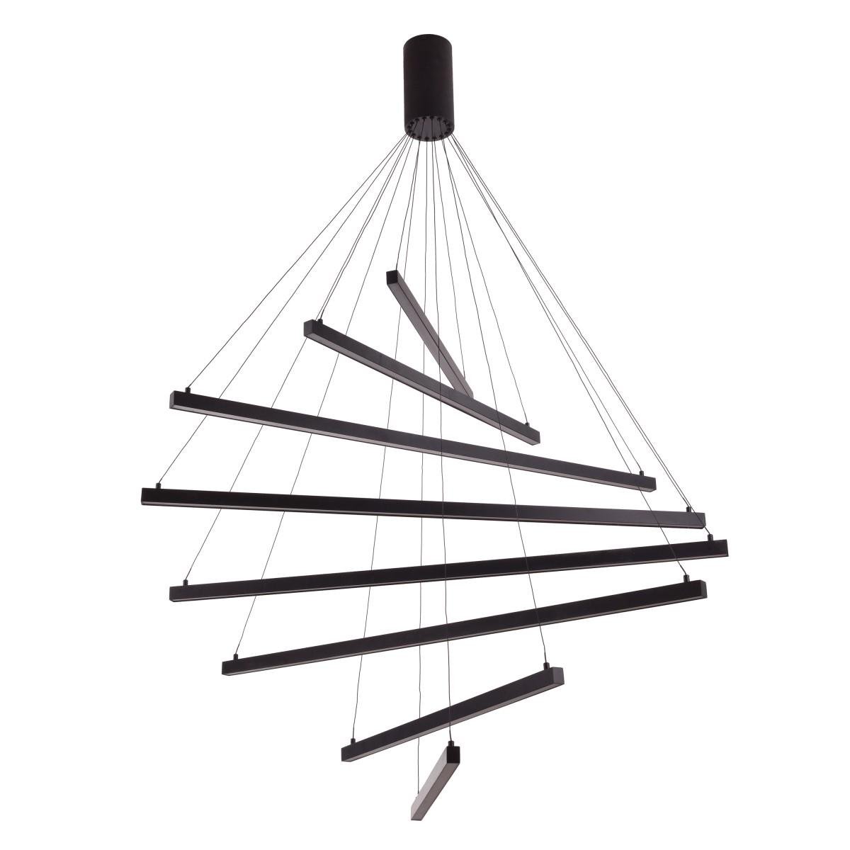 Люстра лофт подвесная светодиодная Brille BL-833S/96 W WW BK