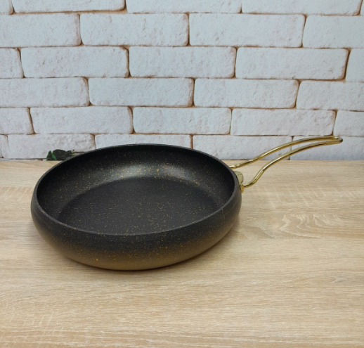 Сковорода OMS с антипригарным мраморным покрытием 26 см Золотой (29621227)