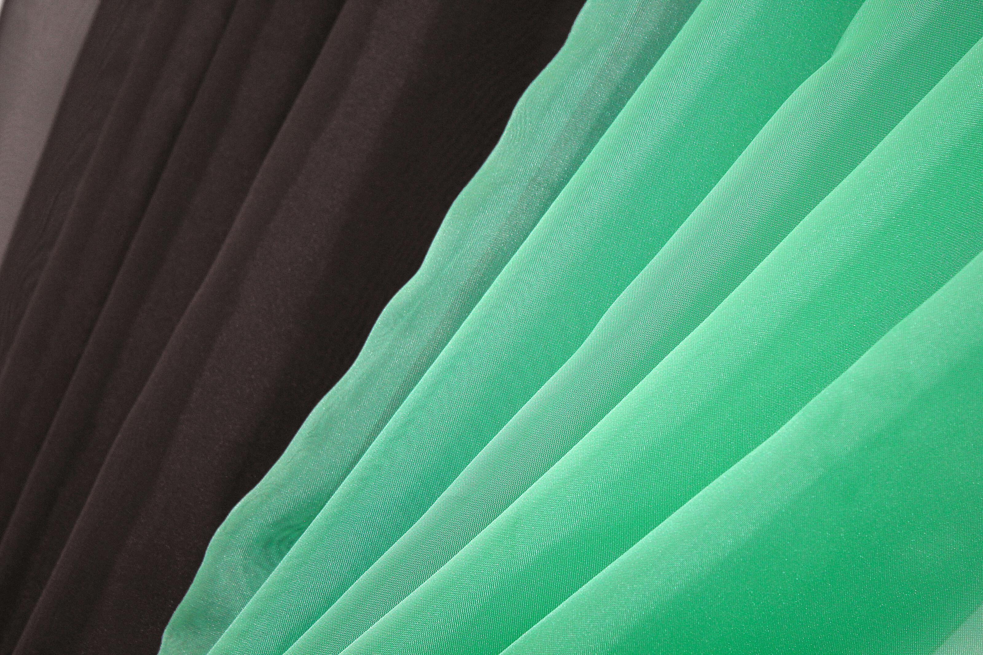 Штори кухонні VR-Textil №096к з підв'язками 400х160 см Венге/М'ятний (50-938) - фото 5