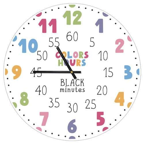 Часы настенные круглые Presentville Colors hours Black minutes 36 см (CHR P 20A035)