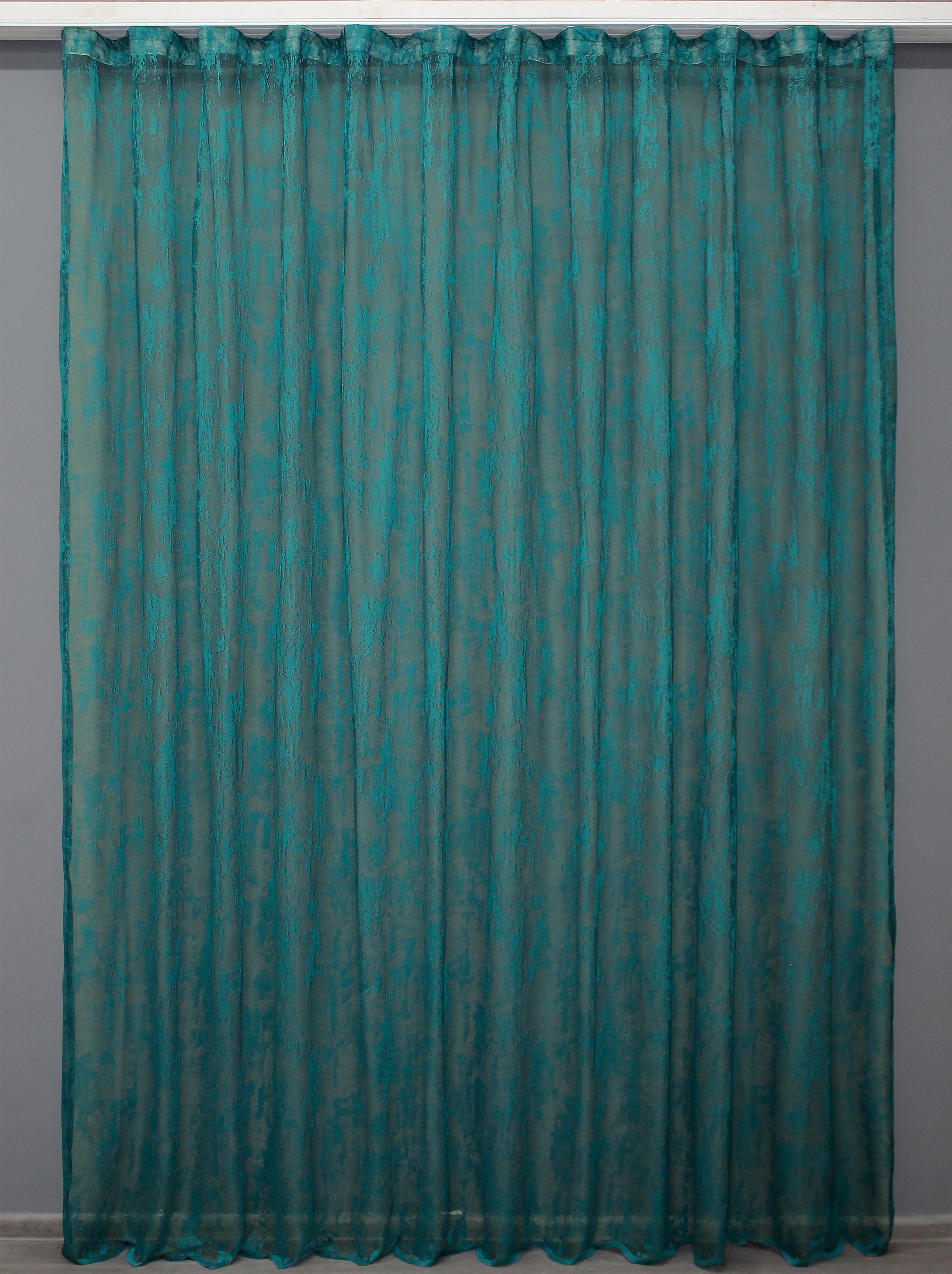 Тюль VR-Textil 1409т Мармур жакард 300х270 см Бірюзовий (42-0157)