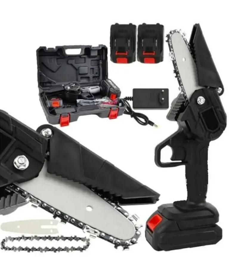 Электропила аккумуляторная цепная с 2 аккумуляторами 21 V Li-ion 4" Pluto (157) - фото 3