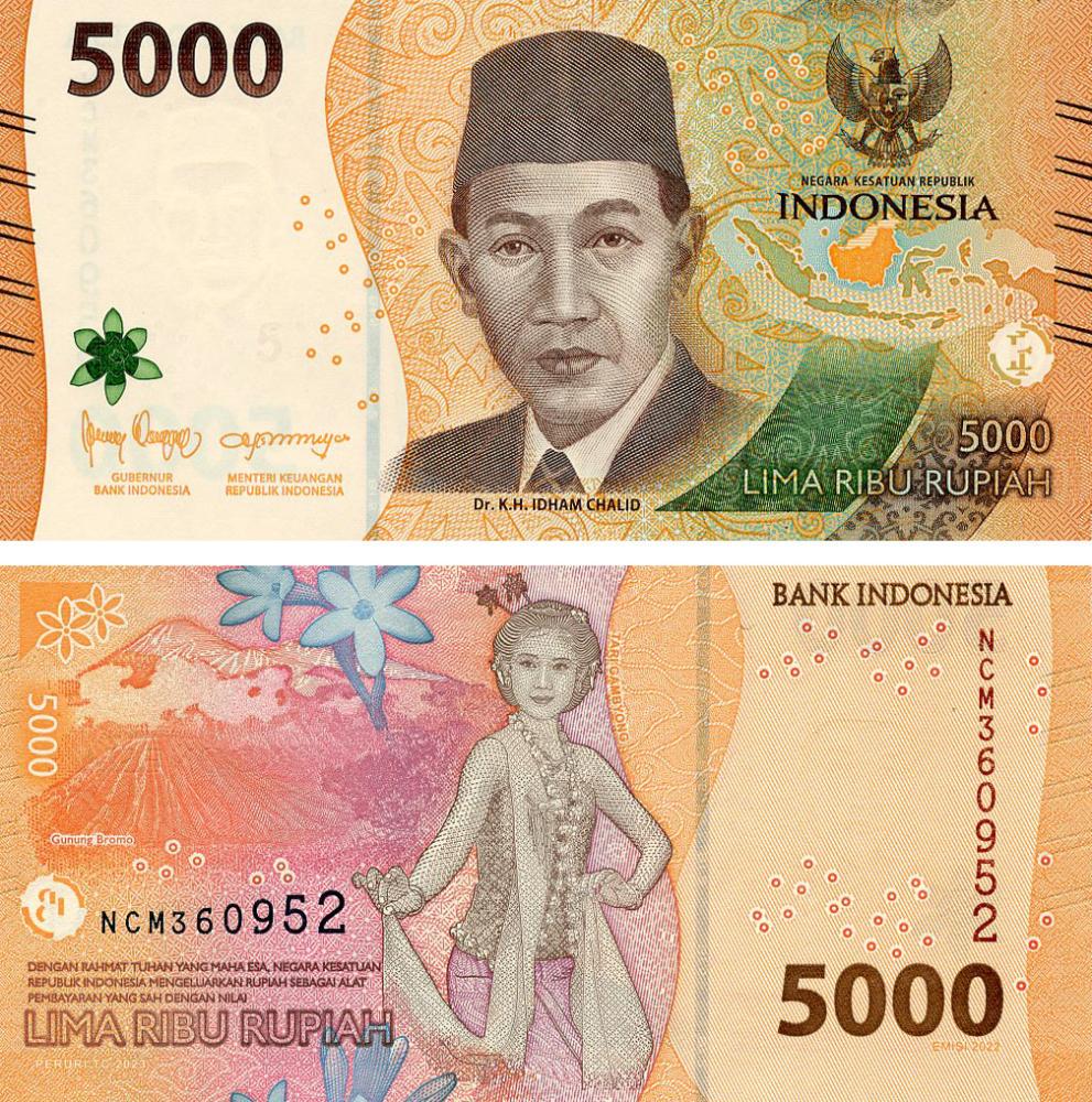 Коллекционная банкнота Индонезия 5000 рупий 2023 UNC (P164)