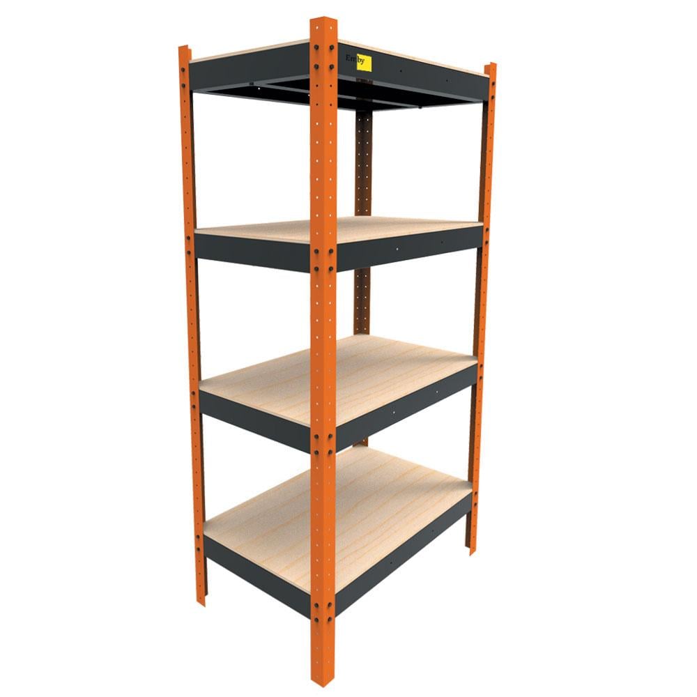 Стеллаж металлический Emby Heavy Series усиленный 4 полки ДСП до 300 кг 2000х900x600 мм (65d33a276fb0382fce23f059)