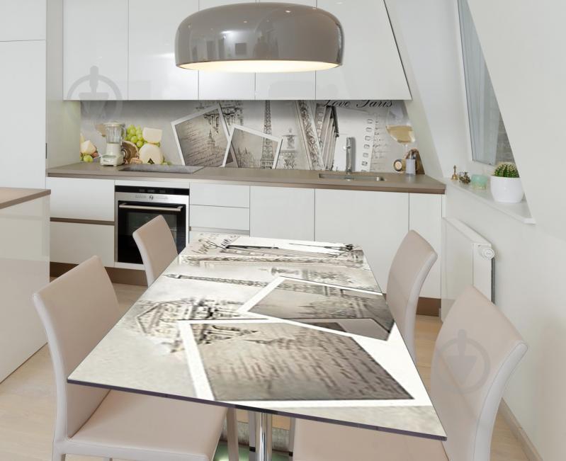 Наклейка 3Д виниловая на стол Zatarga «Отпечаток Парижа» 650х1200 мм (Z184523/1st)