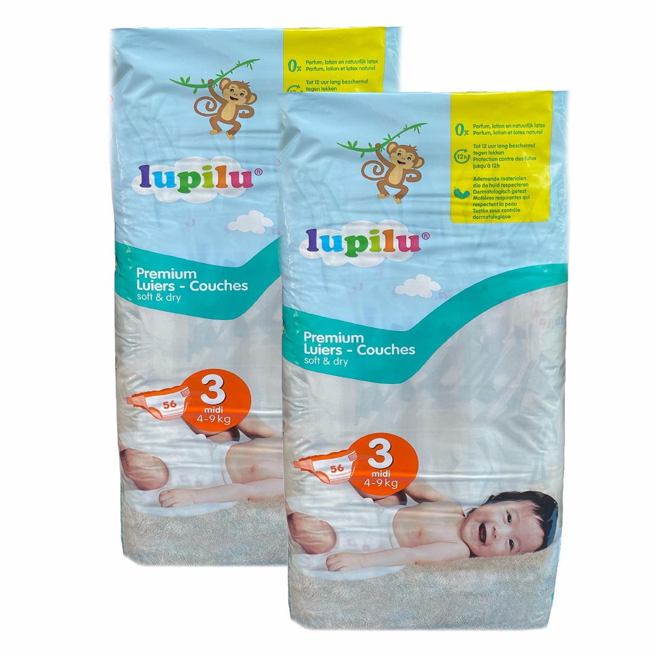 Підгузки Lupilu Premium 3 midi 4-9 кг 112 шт. (2686046381)
