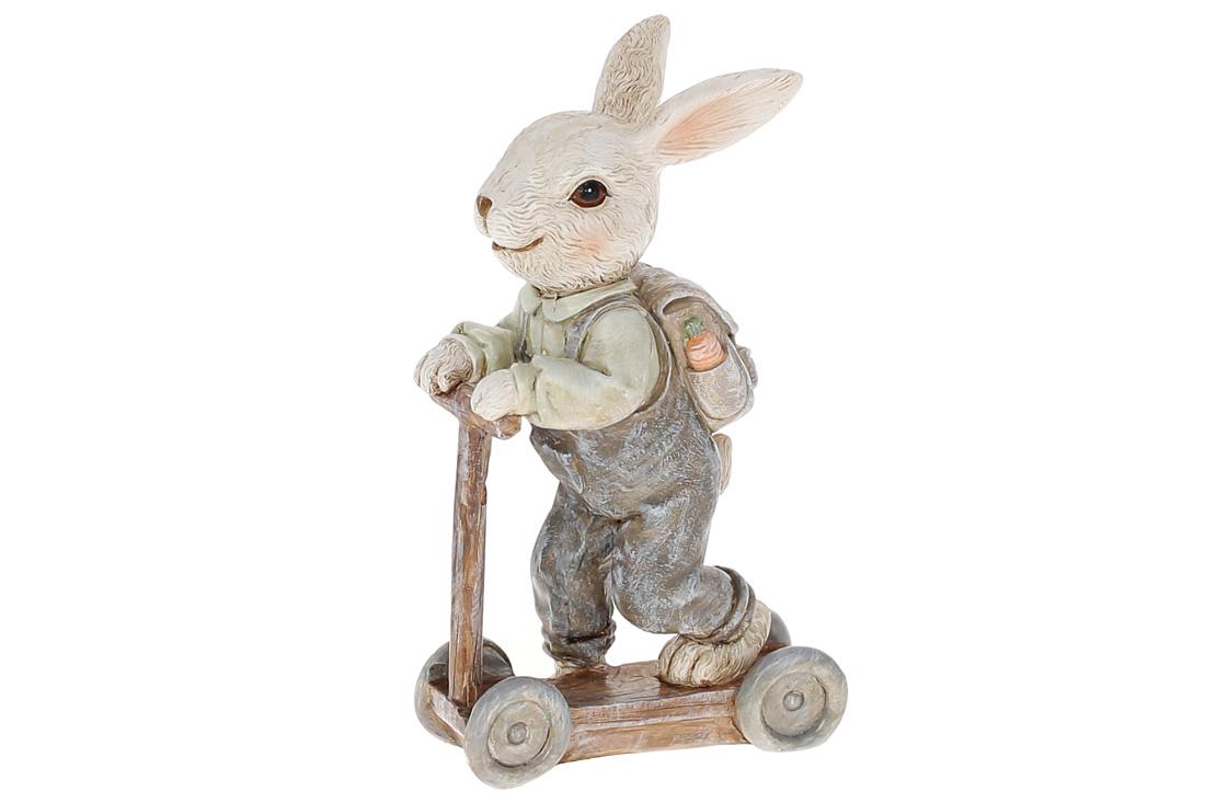 Декоративная статуэтка BonaDi Кролик на самокате (K07-134)