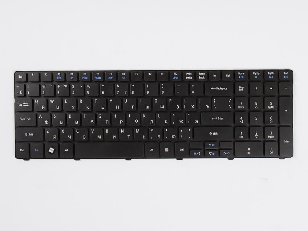 Клавиатура для ноутбука ACER Aspire 5738/5742/5745/5750/5810/5820/7250/7540/7735/eMachines E442/E640/E732 RU/EN Black - фото 1