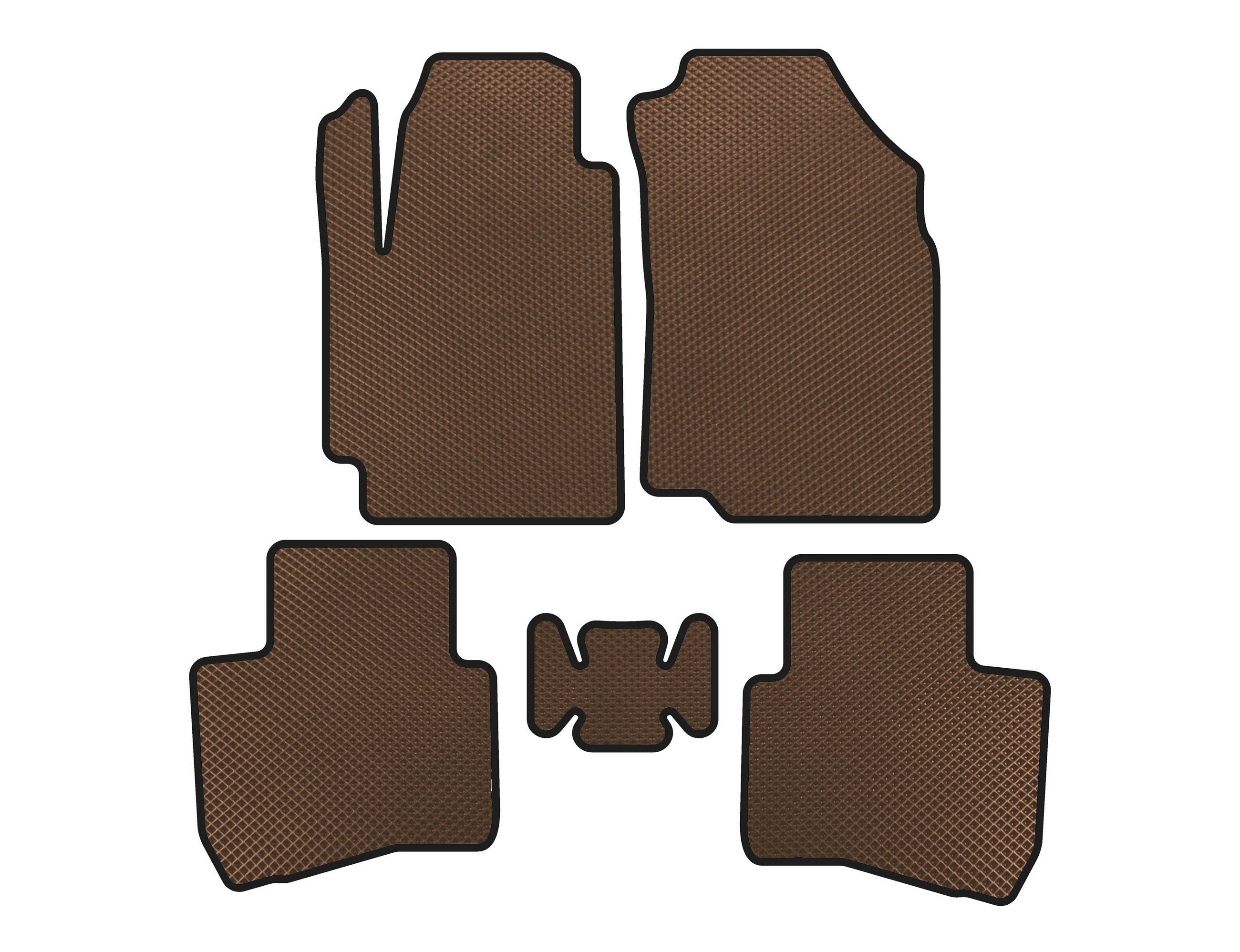 Коврики EVA Digital Designs для JAC S2 2014-2020 гг. Коричневый (141686)