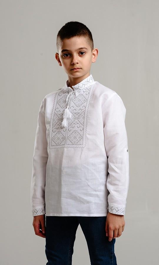 Вышиванка детская для мальчика Вышиваночка р. 140 Белый (741-1+)