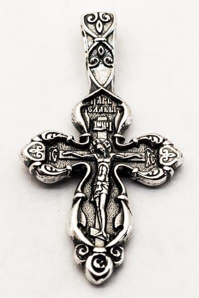 Крестик с Распятием Спаси и Сохрани