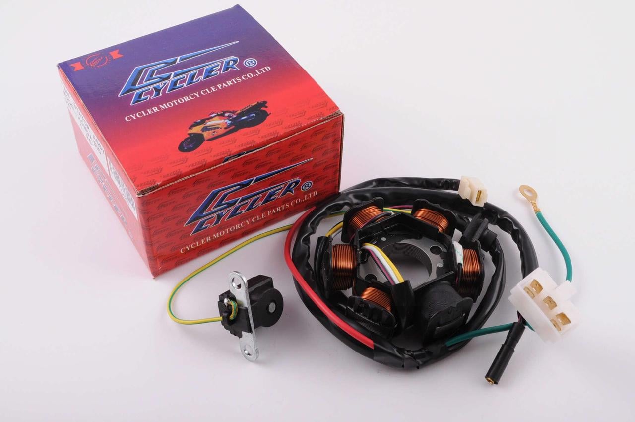 Статор генератора CYCLER Honda DIO 5+1 катушек (2177267745)