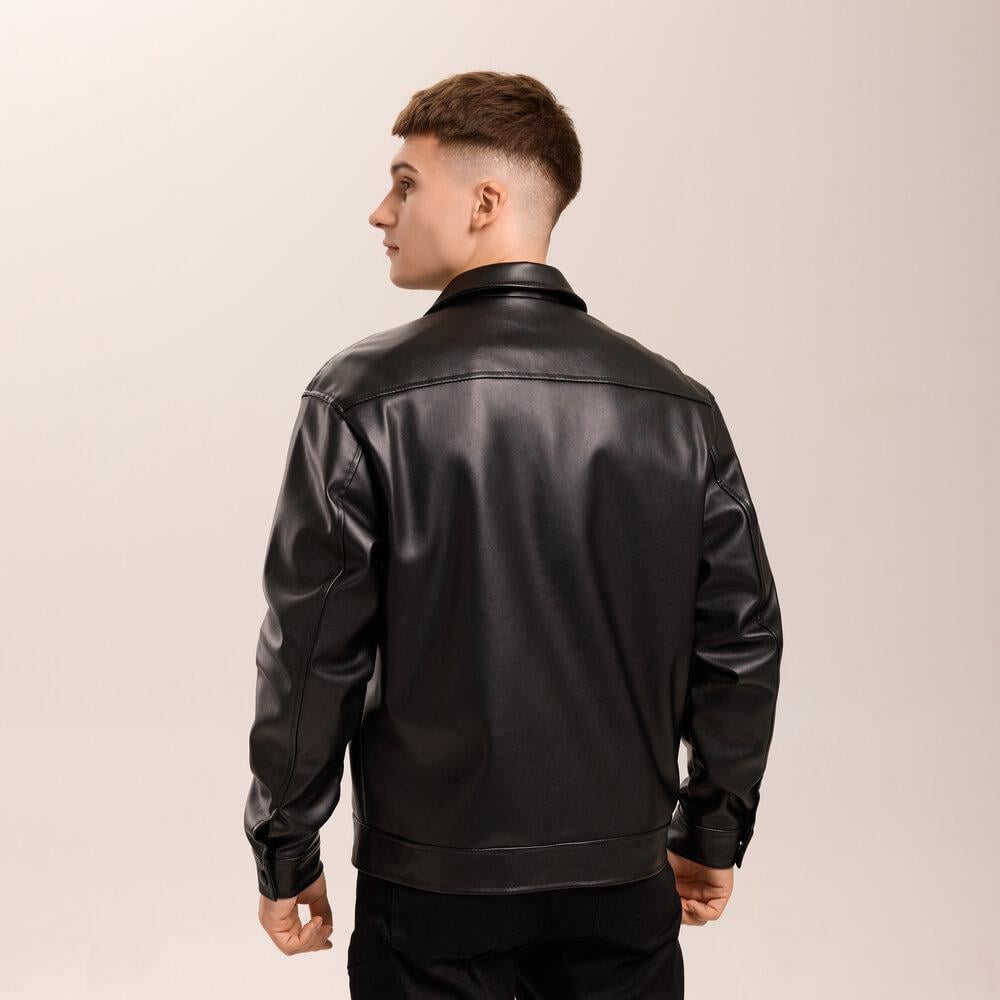 Куртка мужская Pobedov Arkon из эко кожи на замше XL Черный (26491/3) - фото 6 Куртка мужская Pobedov Arkon из эко кожи на замше XL Черный (26491/3) - фото 6