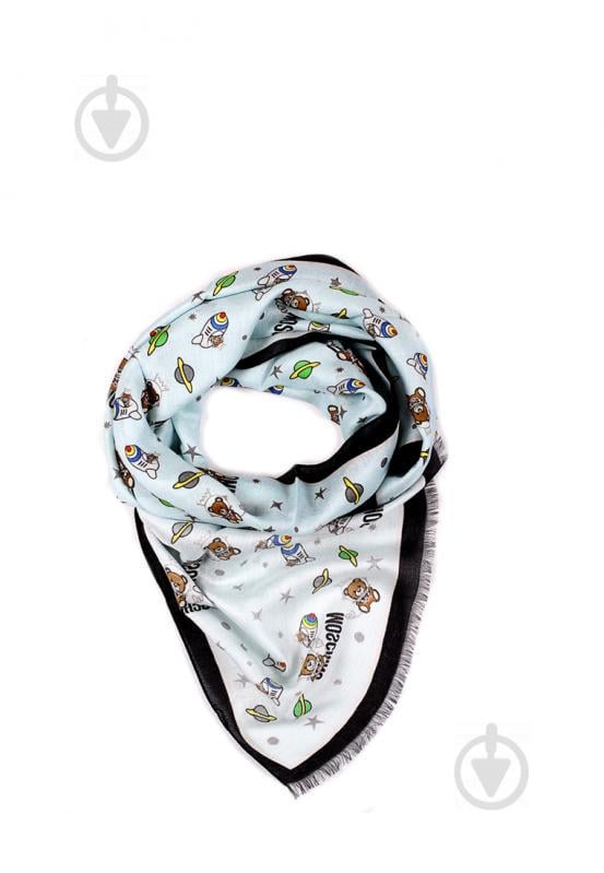 Женский шарф Moschino 03313 Светло-голубой (2900056539012)