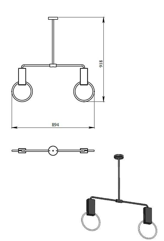 Люстра Circus 2 V2 (24558-2) - фото 2