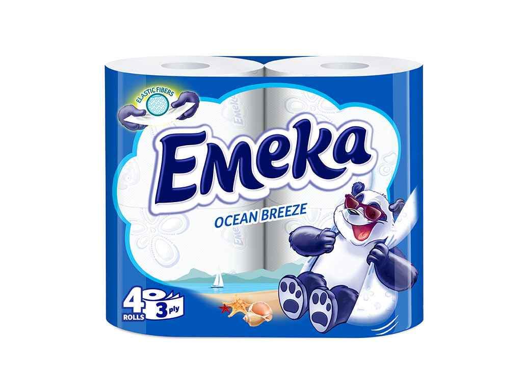 Туалетная бумага EMEKA 3 слой ocean breeze 4 шт. (843049)