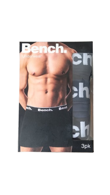Набір трусів боксерів чоловічих анатомічних Bench Underwear Boxer Shorts 3 шт. M Чорний/Сірий/Темно-синій (43546) - фото 3