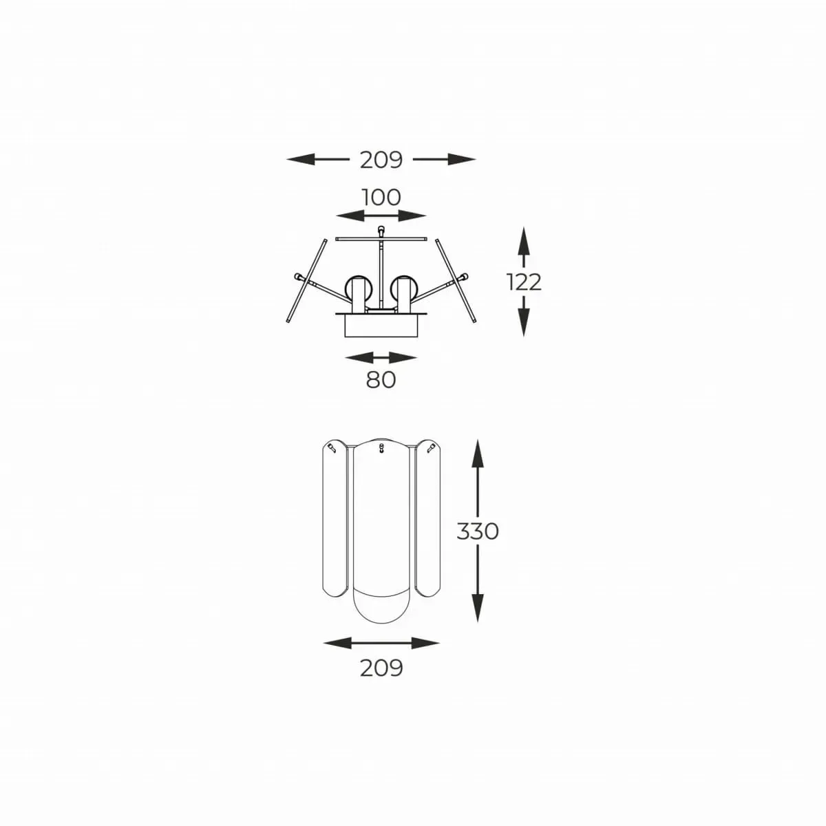 Настенный светильник Zuma Line MB3523-2-EBCN NIRA - фото 2 Настенный светильник Zuma Line MB3523-2-EBCN NIRA - фото 2