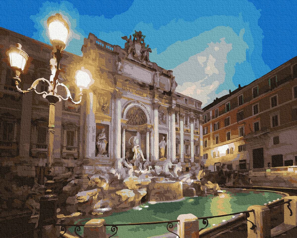 Картина по номерам Brushme Вид на фонтан Треви 40х50 см (BRM32843)