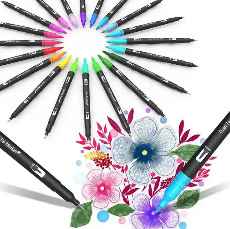 Фломастери акварельні двосторонні Dual Brush з сумкою 80 шт. (256) - фото 3 Фломастери акварельні двосторонні Dual Brush з сумкою 80 шт. (256) - фото 3