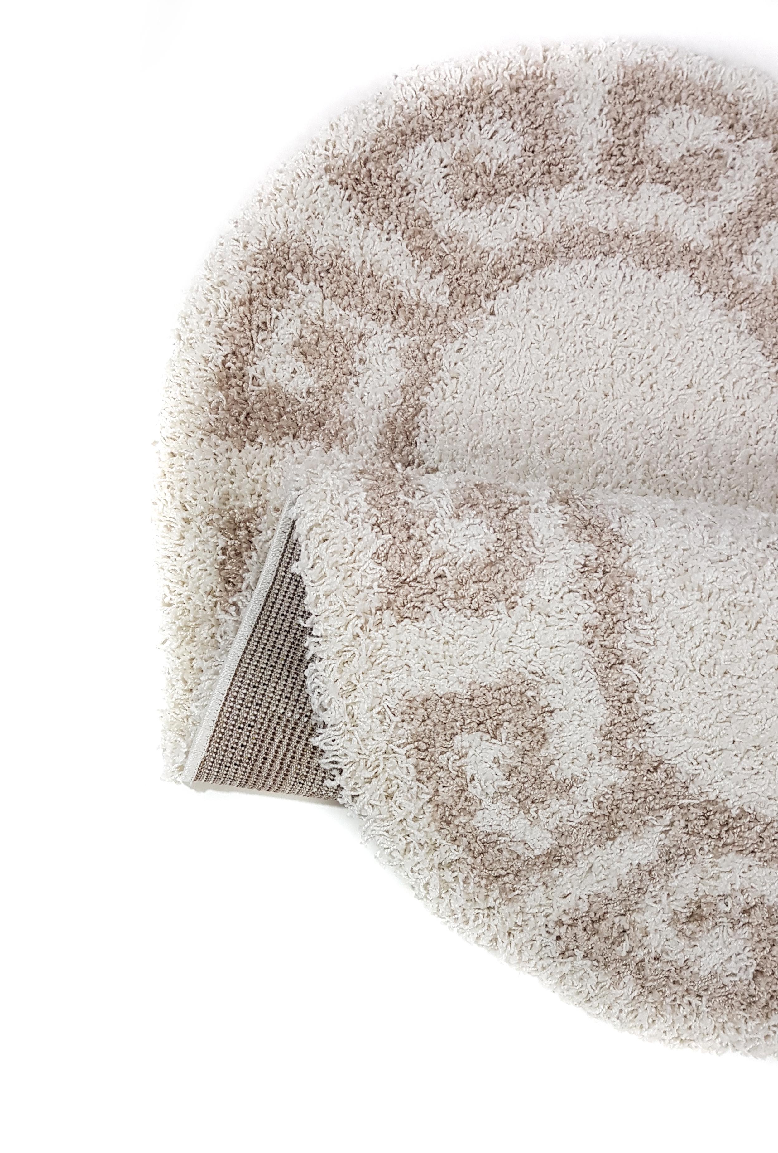 Ковер с высоким ворсом Super Lux Shaggy 150x300 см овал Кремовый (A361B) - фото 5