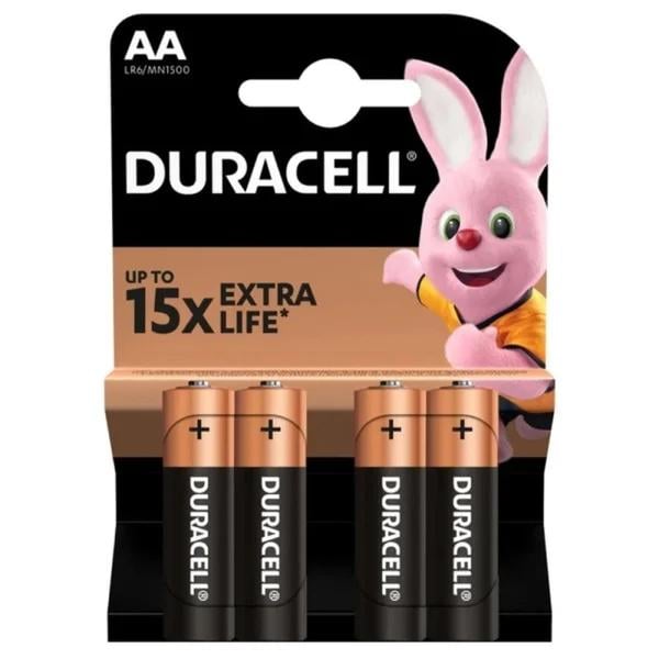 Батарейки щелочные Duracell Basic AA LR6 1,5V 4 шт. (5000394127050)