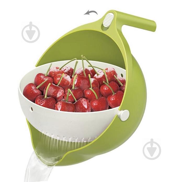 Миска-дуршлаг для ягод MESH STRAINER 2в1 Green (300672GR)