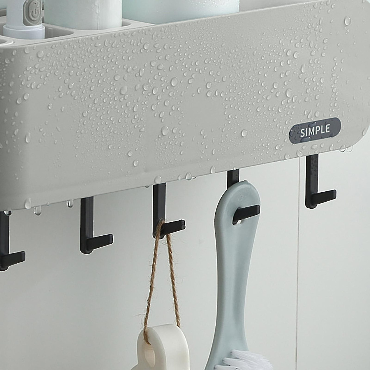 Держатель для хранения зубных щеток SIMPLE Серый (28329097) - фото 3