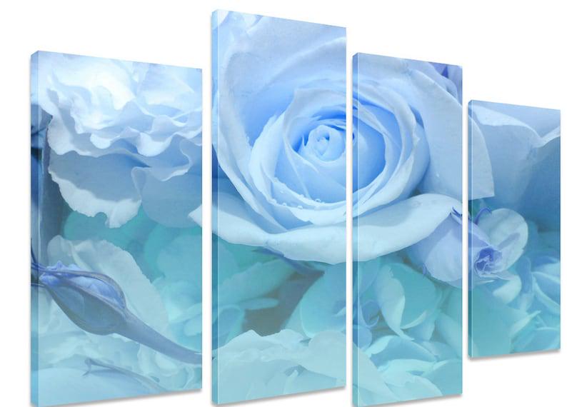 Модульная картина KIL Art Холодный цветок на холсте из четырех частей 129x90 см (M4_L_296)
