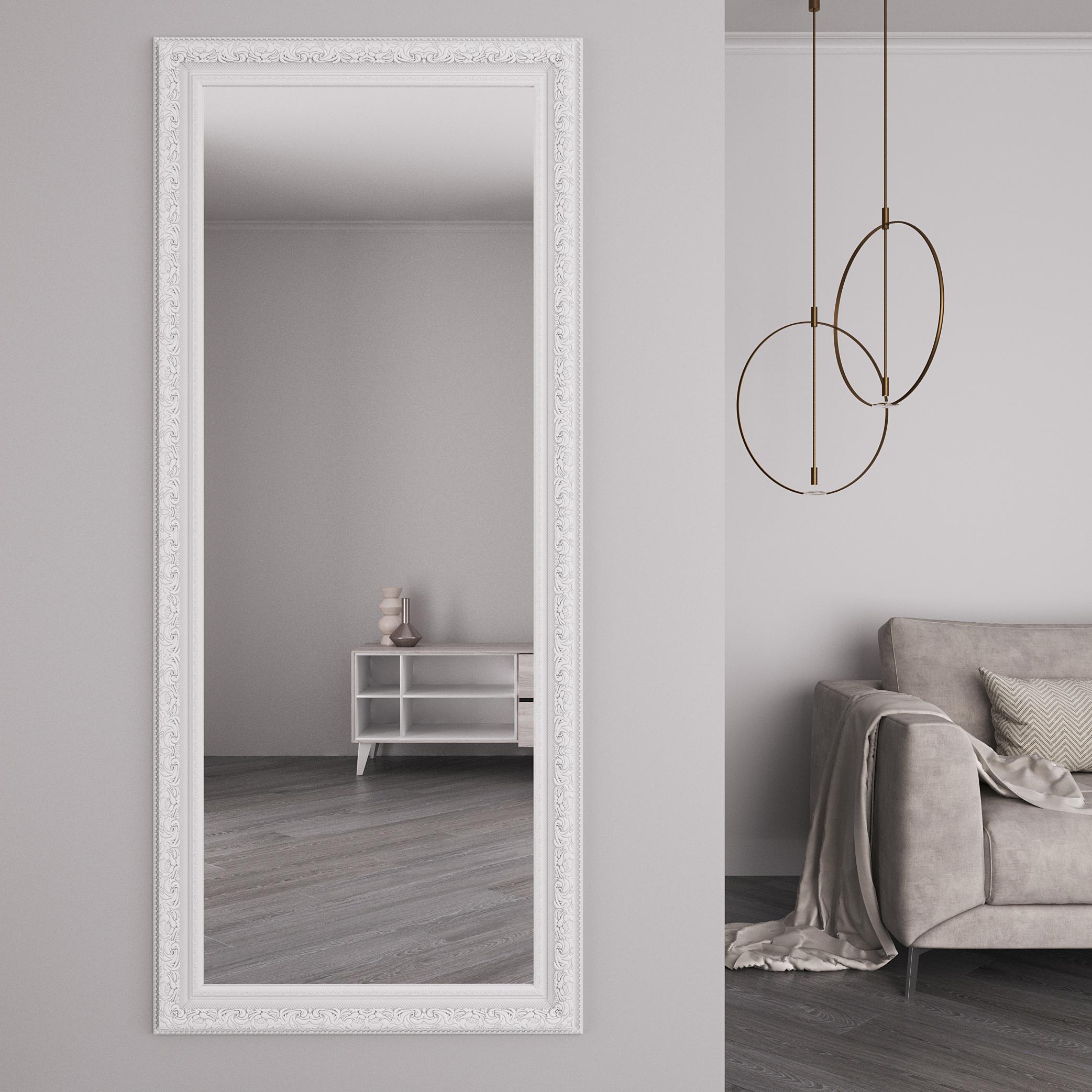 Зеркало в полный рост Black Mirror на стену 176x66 Белый (8731А-64SP)