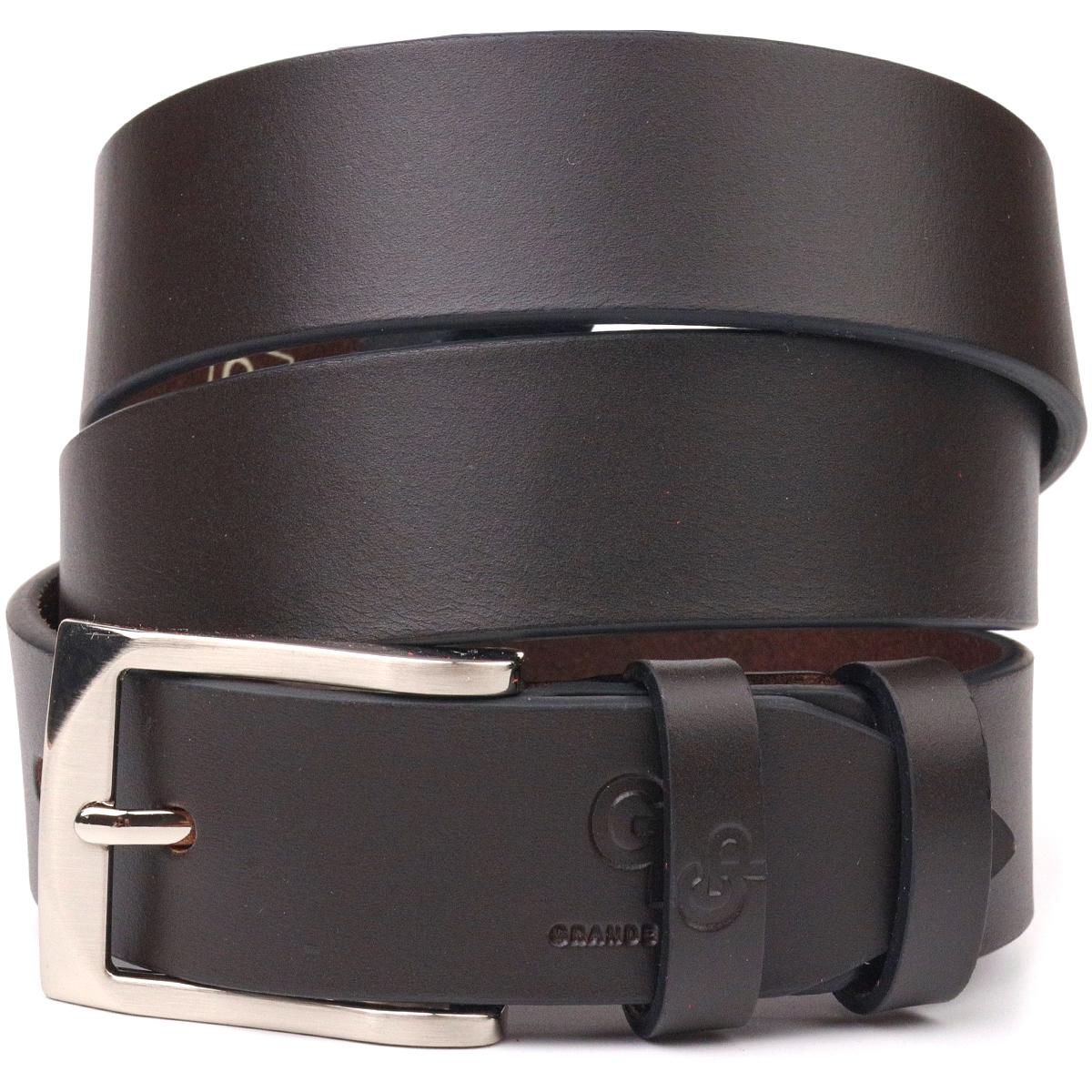 Ремінь чоловічий шкіряний GRANDE PELLE Leather Belt 21449 Коричневий (55238)