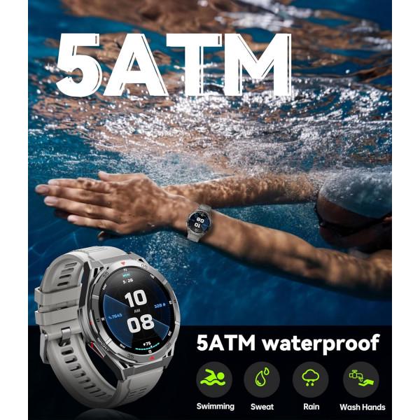 Смарт-годинник Oukitel BT12 Rugged Amoled-дисплей 1,43" GPS Bluetooth 5.2 акумулятор 480 мАч Сірий (623939) - фото 3 Смарт-годинник Oukitel BT12 Rugged Amoled-дисплей 1,43" GPS Bluetooth 5.2 акумулятор 480 мАч Сірий (623939) - фото 3