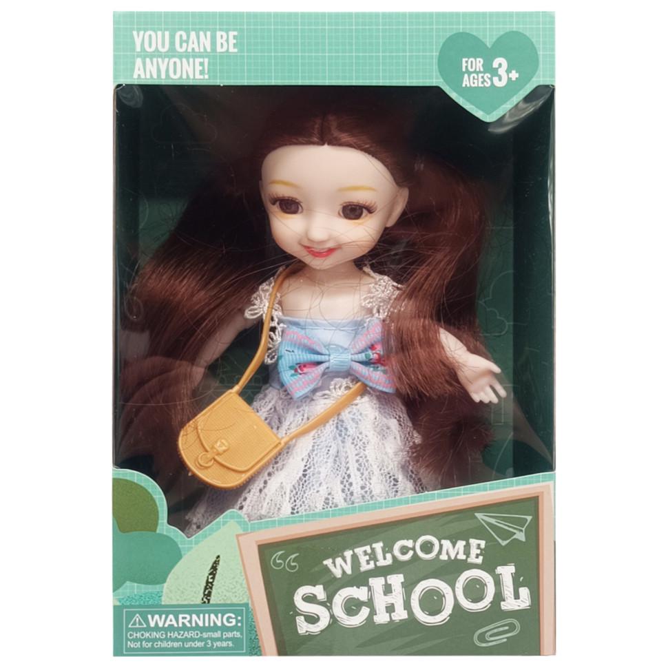 Лялька Welcome School YL605-7/9/10 з сумочкою Синій (2990392961)