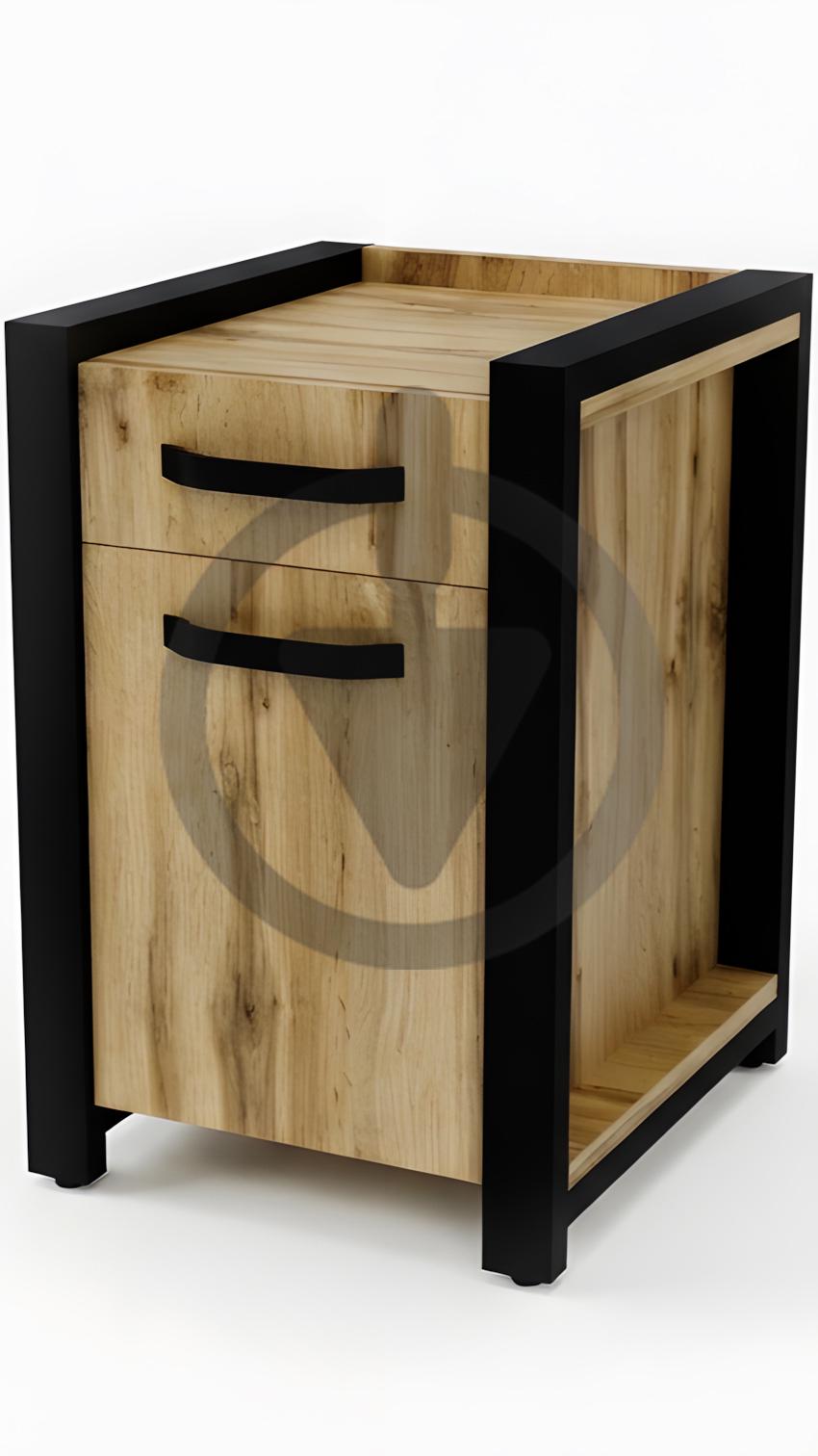 Тумба RoMax LOFT приставная металлический каркас 60х45х40 см ДСП Дуб Тахо/Черный (tumba_loft-60x45-taho_bl) Тумба RoMax LOFT приставная металлический каркас 60х45х40 см ДСП Дуб Тахо/Черный (tumba_loft-60x45-taho_bl)