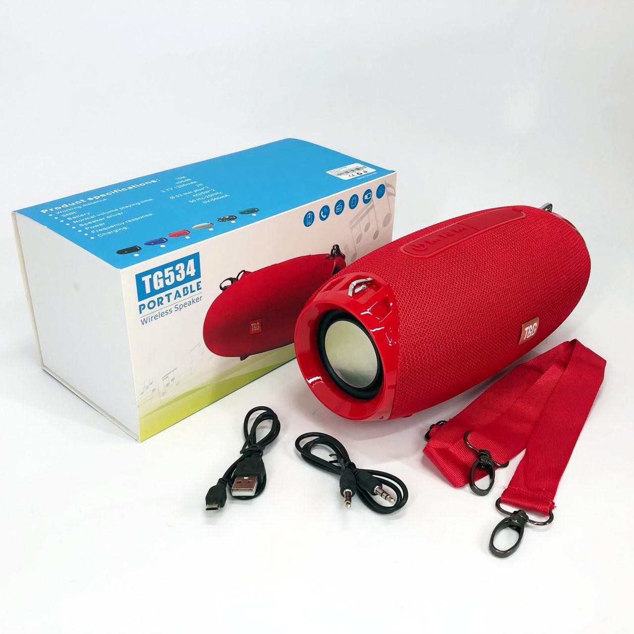 Портативная Bluetooth колонка TG534 SD IPX5 с ремешком Красный - фото 12 Портативная Bluetooth колонка TG534 SD IPX5 с ремешком Красный - фото 12