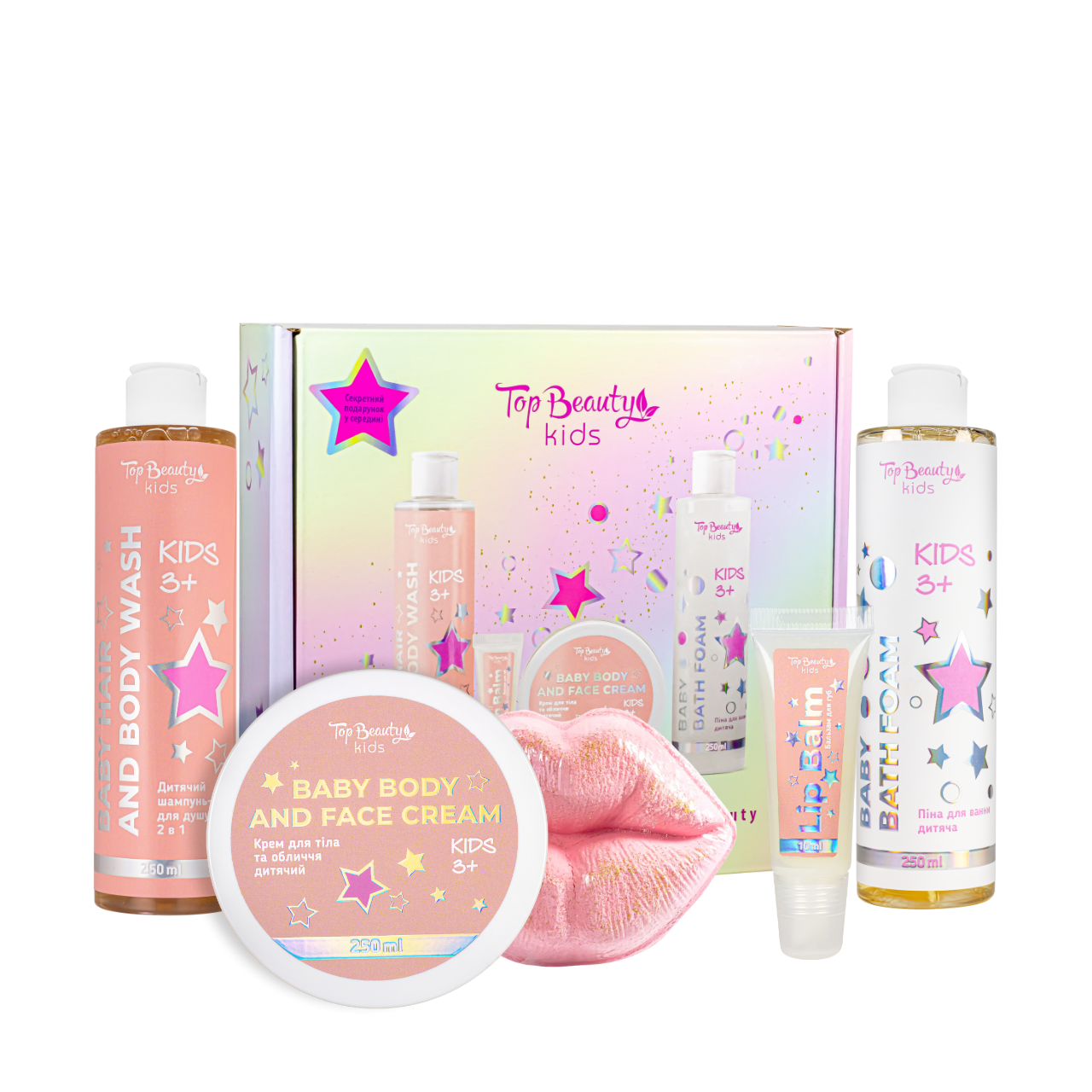Подарочный набор косметики Top Beauty Kids по уходу за телом для детей от 3 лет 4 средства