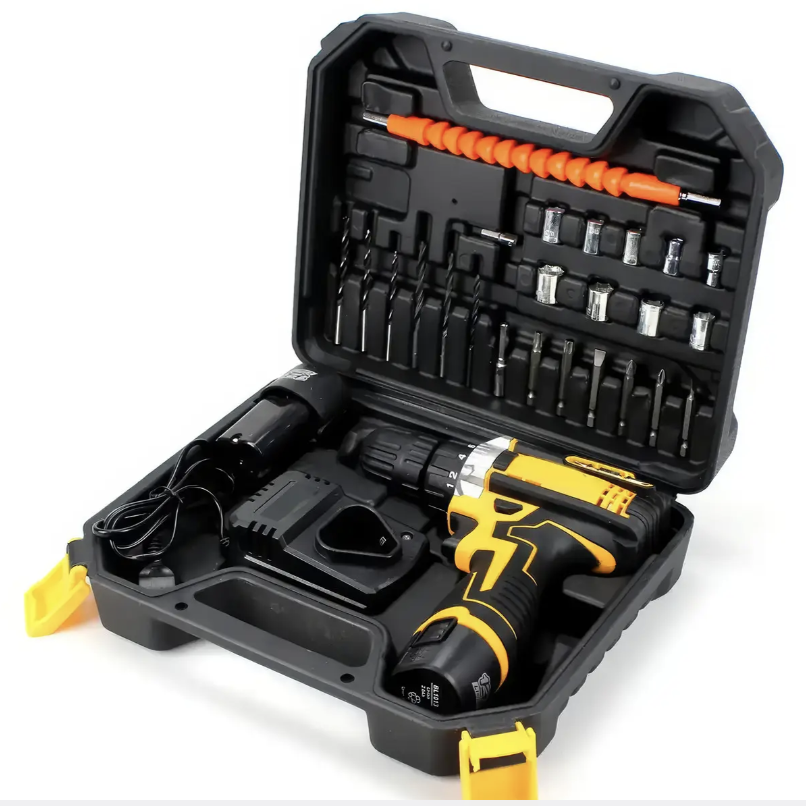 Набор аккумуляторный шуруповерт с насадками Screw Driver Sets Yellow 12V (33089529) Набор аккумуляторный шуруповерт с насадками Screw Driver Sets Yellow 12V (33089529)